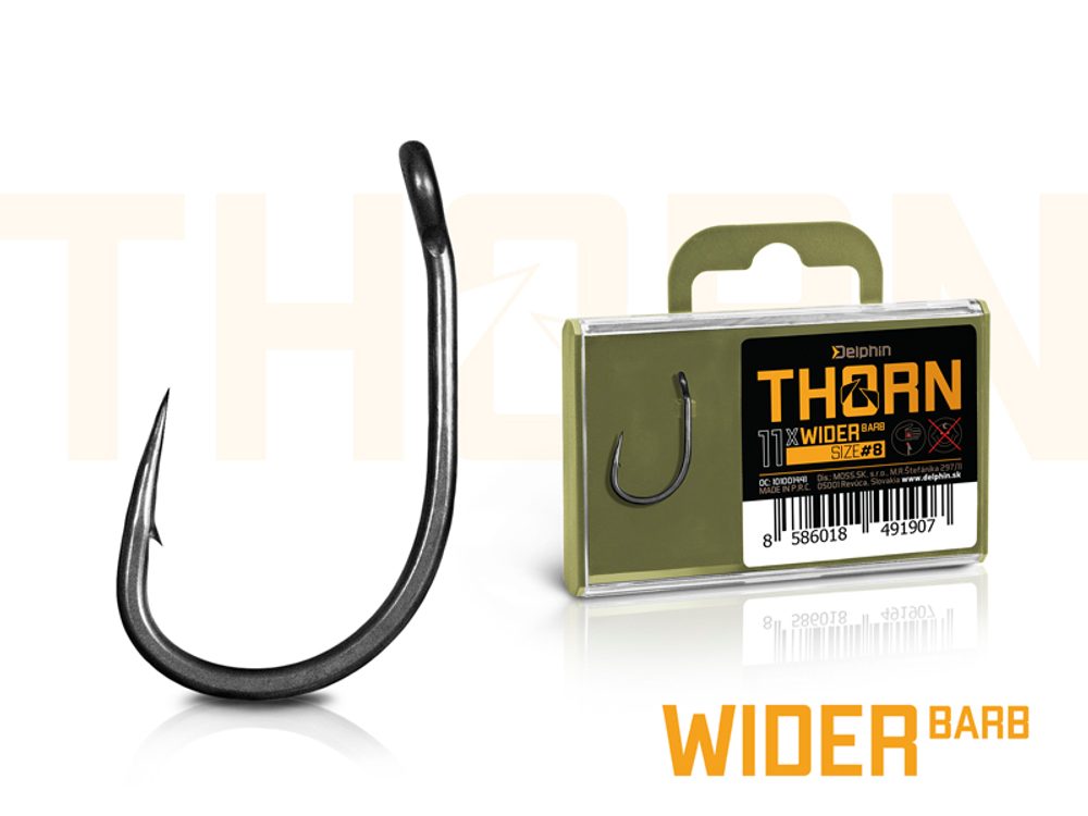 E-shop Delphin Háčky Thorn Wider 11ks - vel.8,Delphin Háčky Thorn Wider 11ks - vel.8