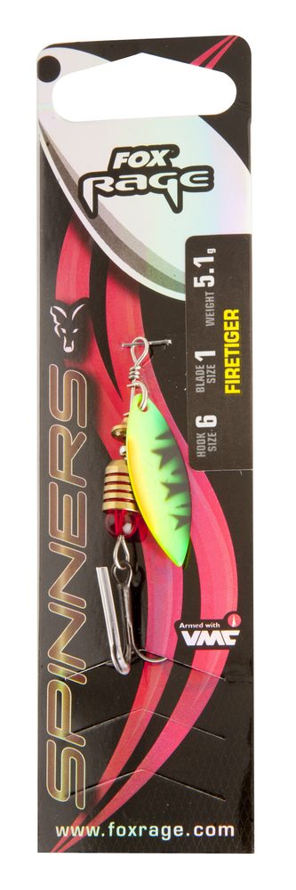 Fox Rage Rotační třpytka Blade Leaf Spinner Size 3 - 11,7g - Firetiger
