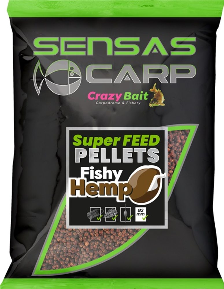 E-shop Sensas Pelety Super Feed Fishy Hemp 650g - 4mm,Sensas Pelety Super Feed Fishy Hemp 650g - 4mm