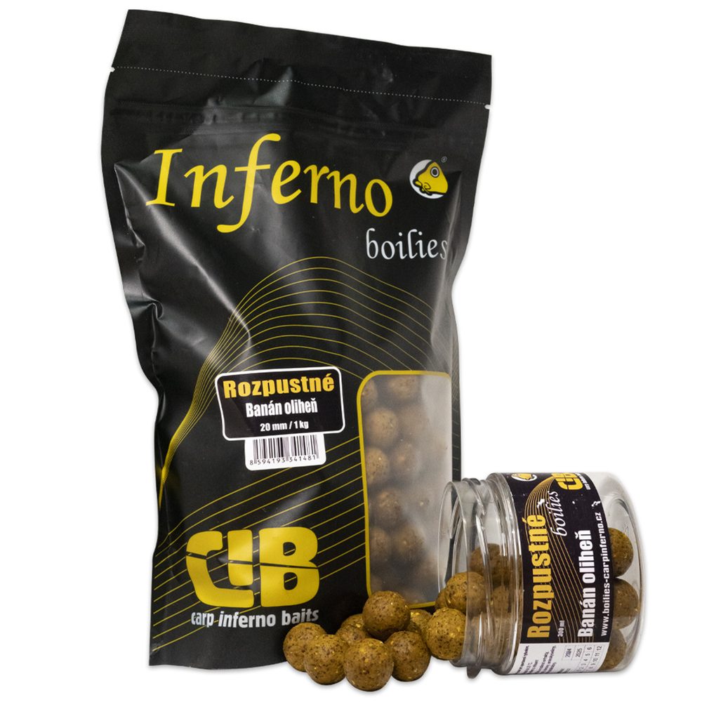 E-shop Carp Inferno Rozpustné Boilies Nutra Line Banán/Oliheň,Carp Inferno Rozpustné Boilies Nutra Line Banán/Oliheň