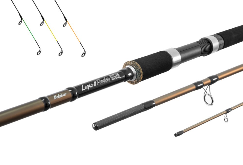 E-shop Delphin Prut Legia Feeder II + 3 špičky 360cm 120g,Delphin Prut Legia Feeder II + 3 špičky 360cm 120g