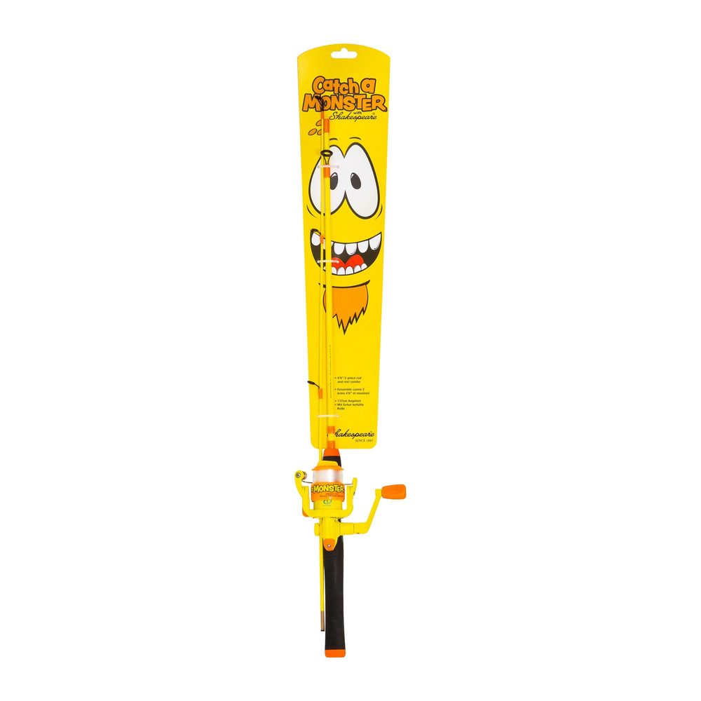 E-shop Shakespeare Dětský set prut s navijákem a vlascem Catch a Monster Spin Set 1,40m 15-30g Yellow,Shakespeare Dětský set prut s navijákem a vlascem Catch