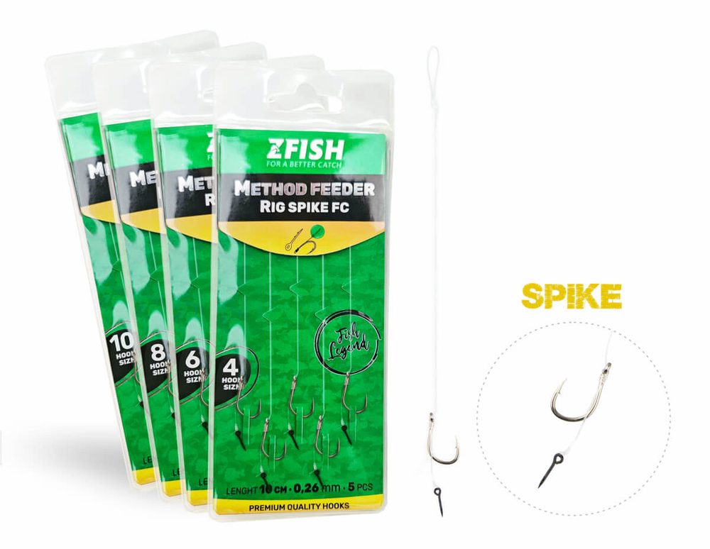 E-shop Zfish Návazec Method Feeder Rig Spike FC 5ks - vel. 12,Zfish Návazec Method Feeder Rig Spike FC 5ks - vel. 12
