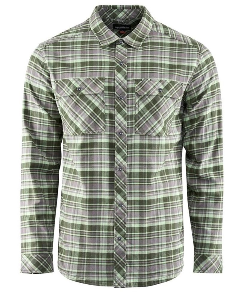 Grundéns Košile Dungeness Seawool Flannel Shirt Grass - XXXL