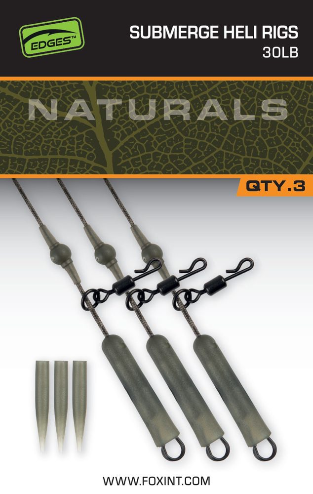 E-shop Fox Montáž Edges Naturals Submerge Heli Rigs 3ks - 30lb,Fox Montáž Edges Naturals Submerge Heli Rigs 3ks - 30lb