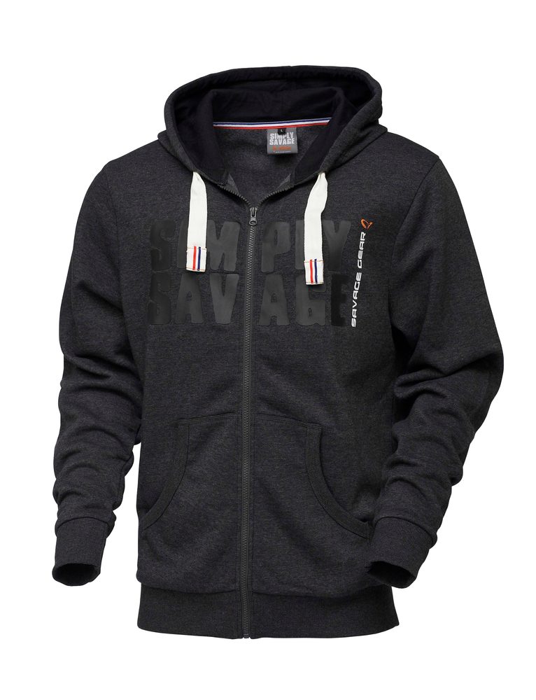 Savage Gear Mikina Simply Savage Raw Zip Hoodie