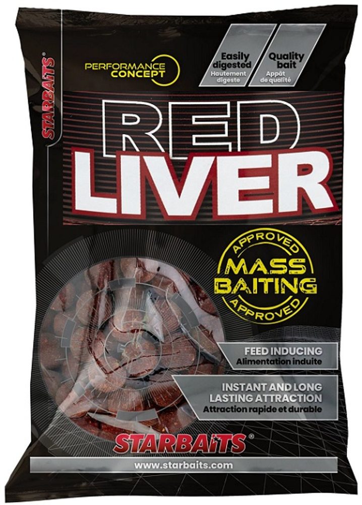 Starbaits Boilies Mass Baiting Red Liver 3kg - 14mm