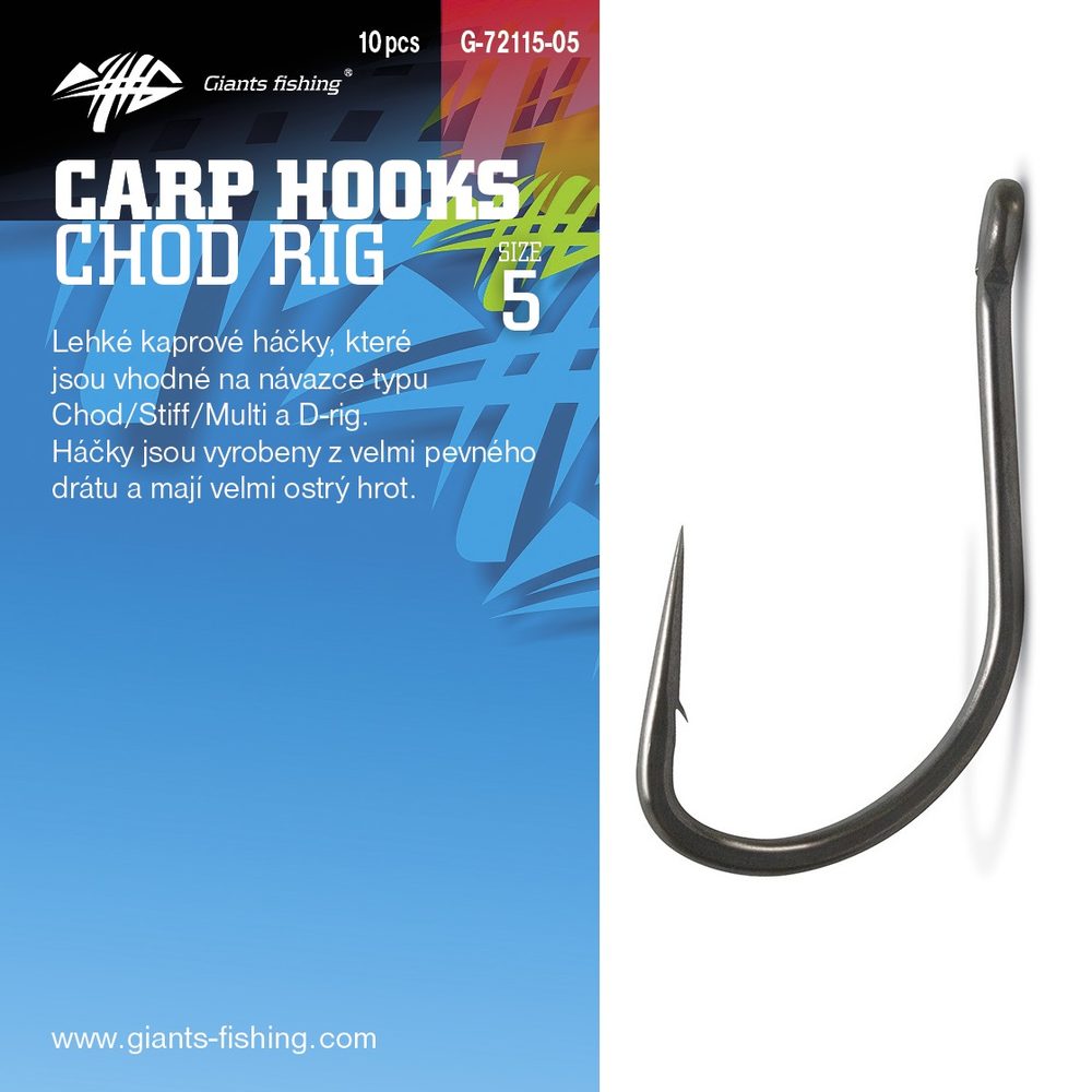 E-shop Giants Fishing Háčky s očkem Chod Rig 10ks,Giants Fishing Háčky s očkem Chod Rig 10ks