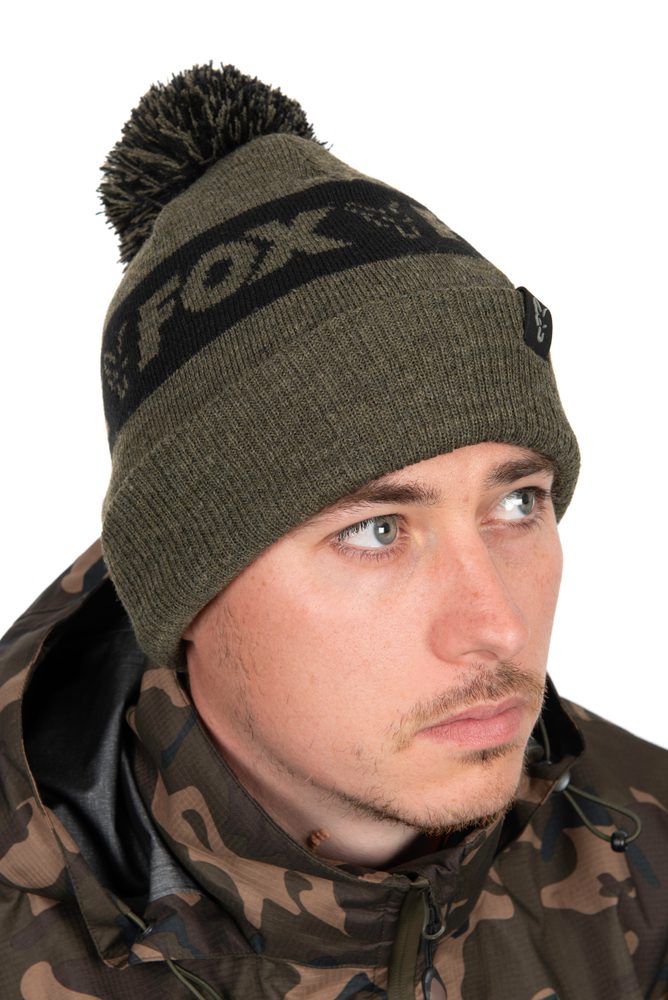 Fox Zimní čepice Collection Bobble Green & Black