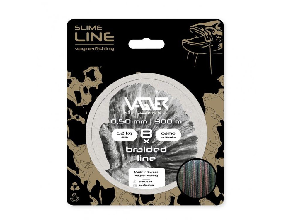 Vagner Šňůra Braided Line Camo Multicolor 300m - 0,50mm