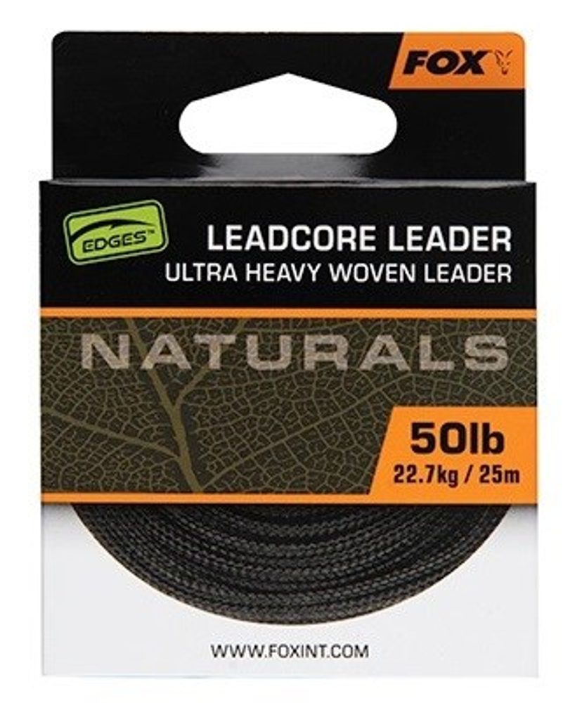 Fox Olověná Šňůra Naturals Leadcore 50lb - 25m,Fox Olověná Šňůra Naturals Leadcore 50lb - 25m