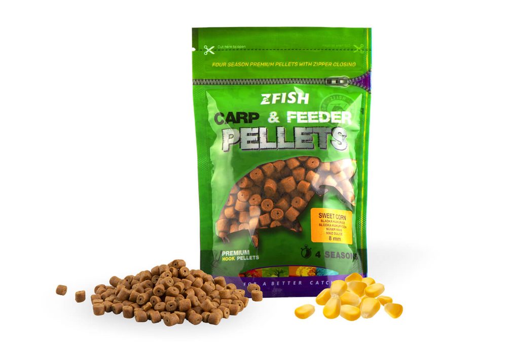 Fotografie Zfish Chytací Pelety Carp & Feeder 8mm 200g - Sweet Corn