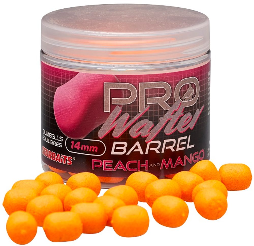 Fotografie Starbaits Boilies Wafter Pro Peach & Mango 14mm 50g