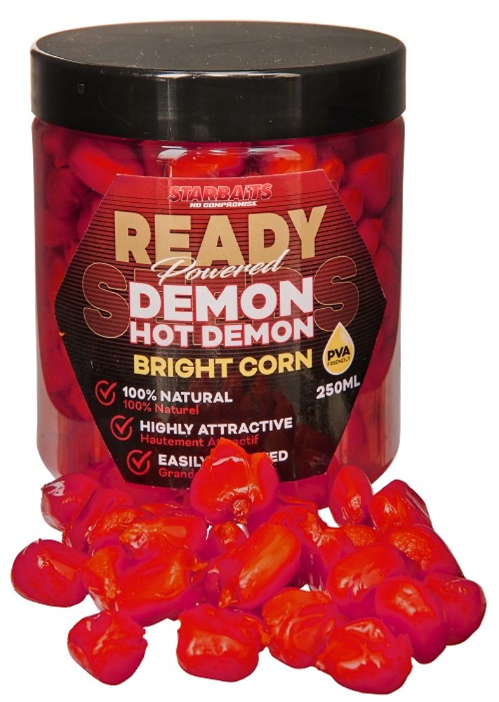 Fotografie Starbaits Partikl Ready Seeds Hot Demon Bright Corn 250ml