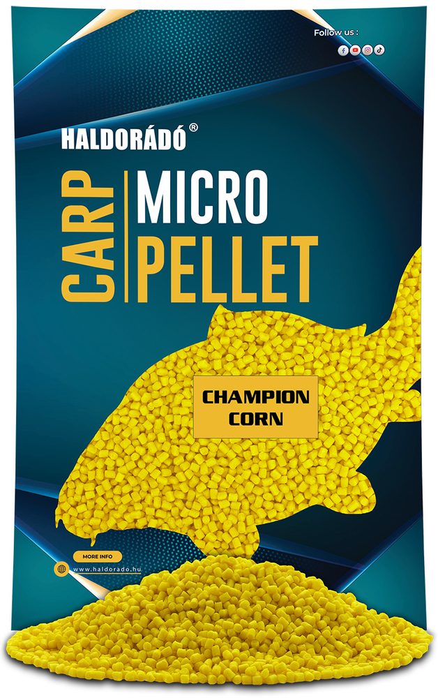 Haldorádó Pelety Carp Micro Pellet 2,5mm 600g - Champion Corn,Haldorádó Pelety Carp Micro Pellet 2,5mm 600g - Champion Corn