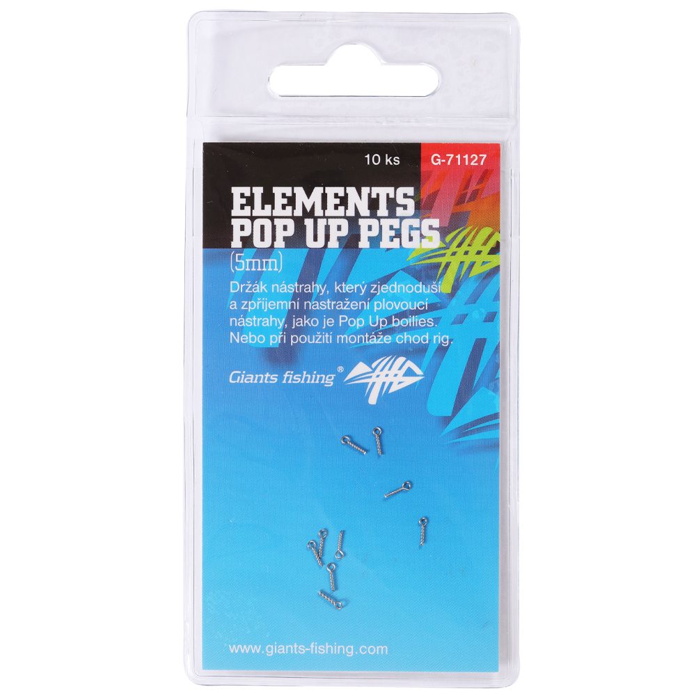 E-shop Giants Fishing Kolíček s očkem Elements Pop Up Pegs 10ks - 10mm,Giants Fishing Kolíček s očkem Elements Pop Up Pegs 10ks - 10mm