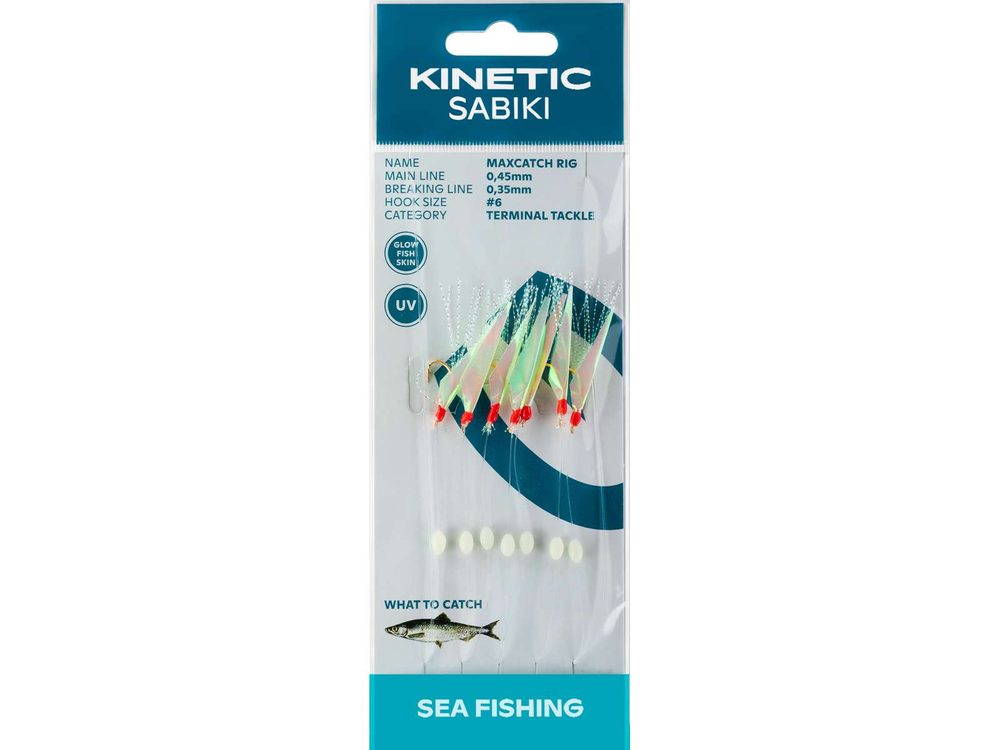 Kinetic Návazec Sabiki MaxCatch Glow Fishskin/Mix