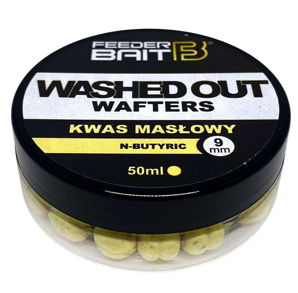 Fotografie FeederBaits Washed Out Wafters 9mm - N-Butyric Acid