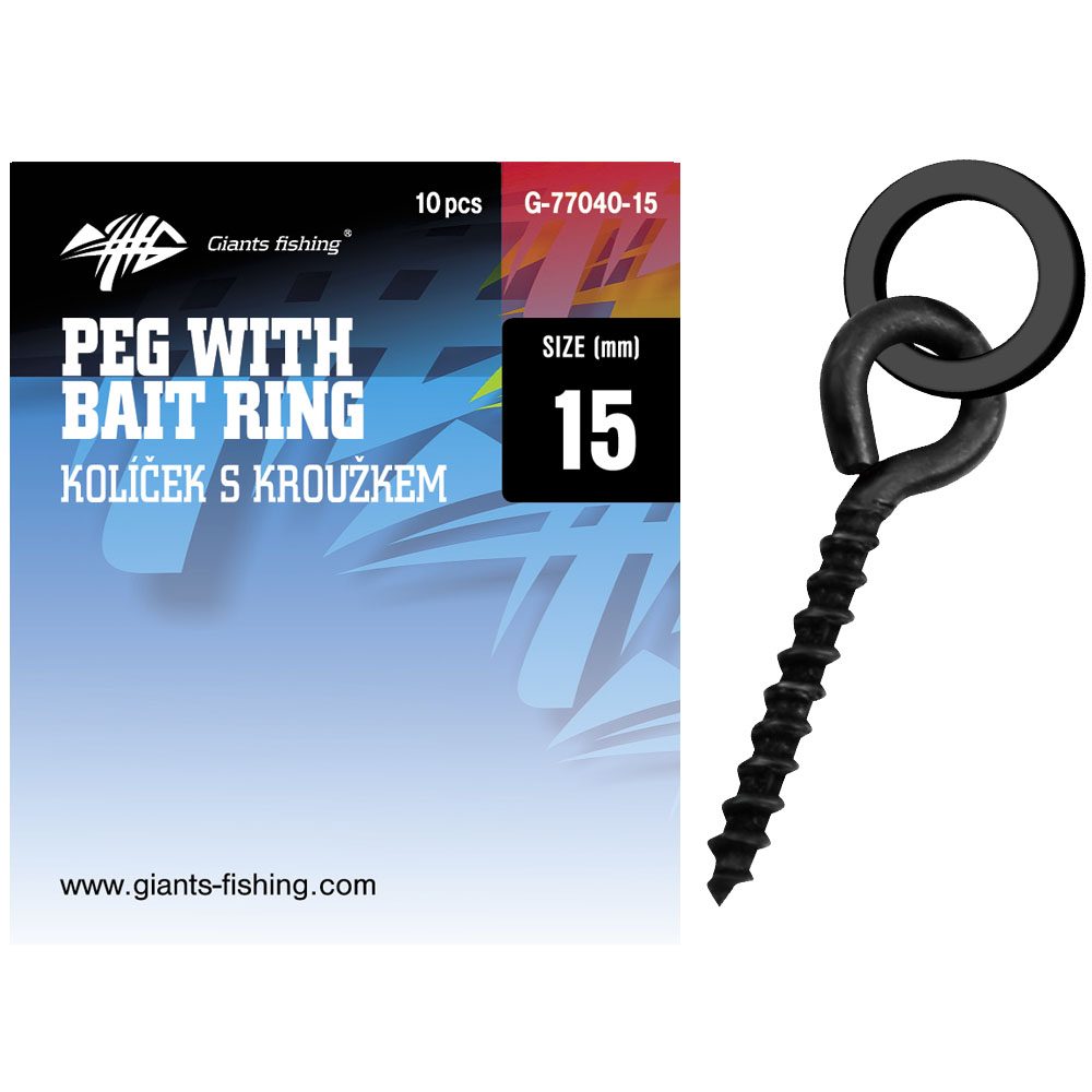 E-shop Giants Fishing Kolíček s očkem Pegs with Bait Rings 10ks - 15+3,7mm,Giants Fishing Kolíček s očkem Pegs with Bait Rings 10ks - 15+3,7mm
