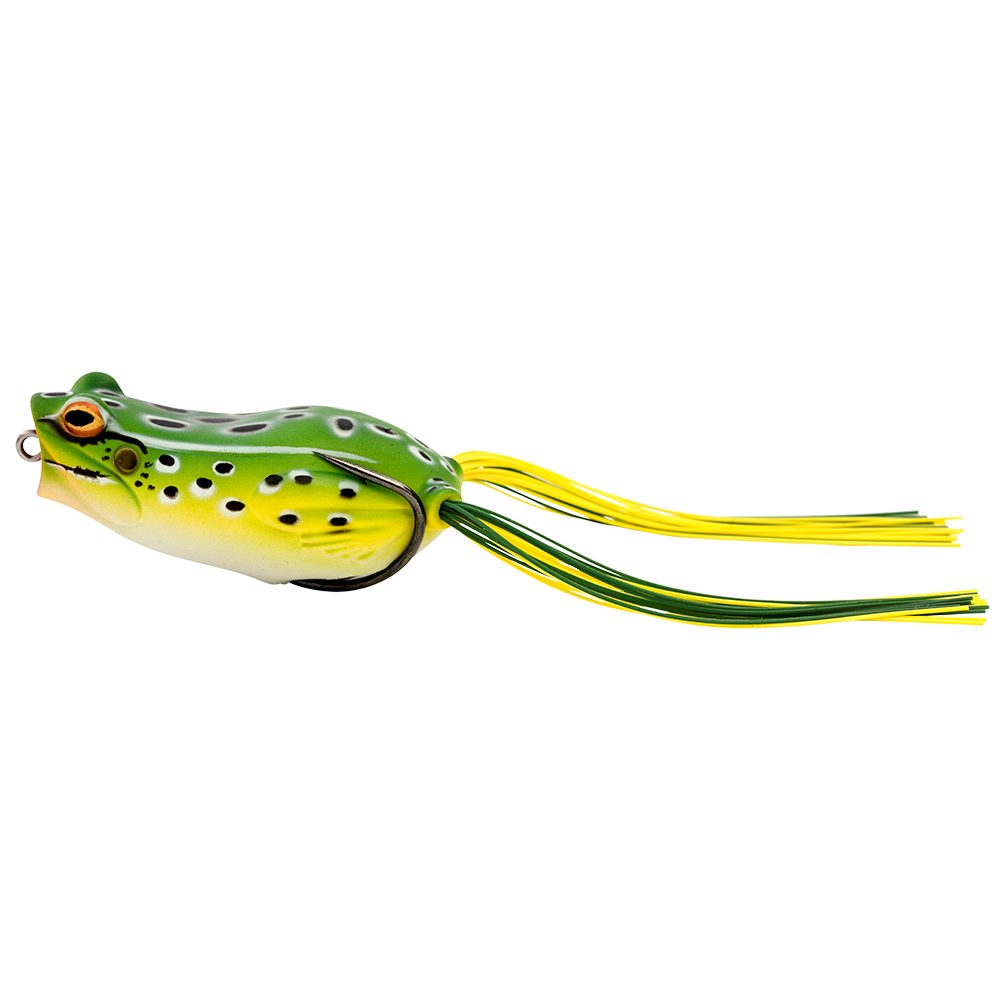 Fotografie Savage Gear Imitace žáby Hop Popper Frog Floating Green Leopard - 5,5cm 15g