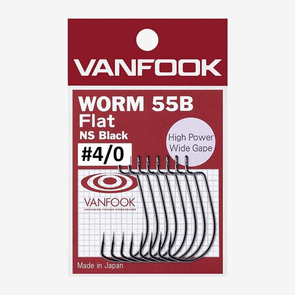 E-shop Vanfook Offsetové háčky Worm 55B Flat - 4/0 4ks,Vanfook Offsetové háčky Worm 55B Flat - 4/0 4ks