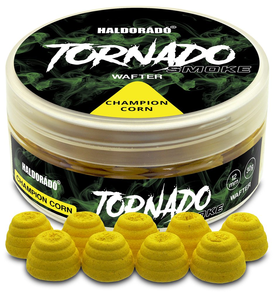 Haldorádó Wafters Tornado Smoke 12mm 30g - Champion Corn,Haldorádó Wafters Tornado Smoke 12mm 30g - Champion Corn