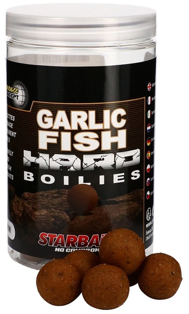 Starbaits Boilie Hard Garlic Fish 200g - 20mm