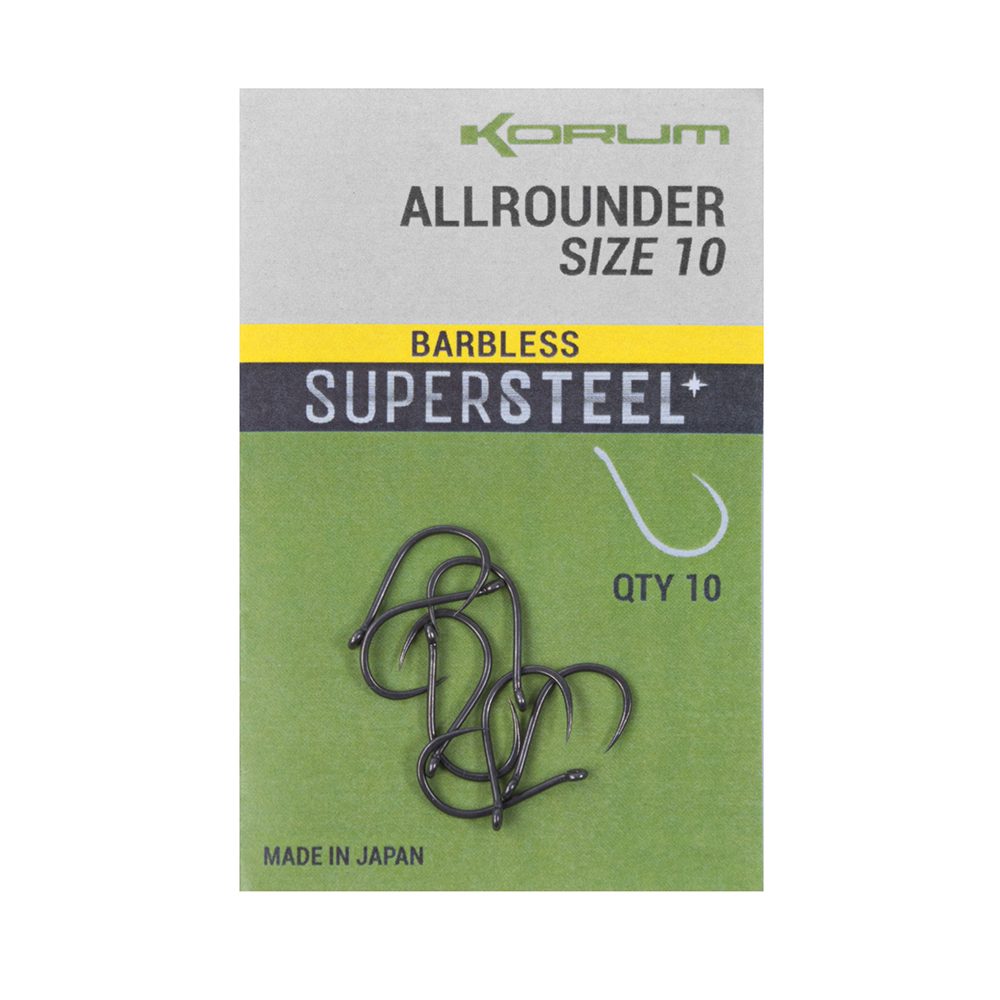 E-shop Korum Háčky Supersteel Allrounder Hooks Barbless 10ks