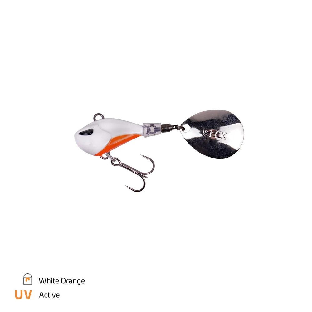 E-shop Zeck Tail Spinner Rogue Runner 15g - White Orange,Zeck Tail Spinner Rogue Runner 15g - White Orange