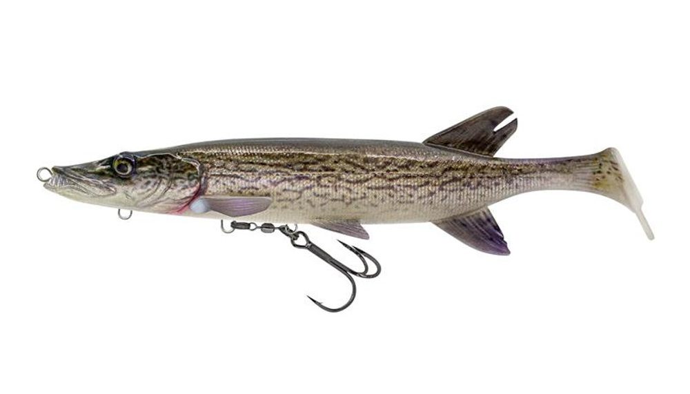 Savage Gear Gumová nástraha 3D Pike Shad Slow Sinking White Pike,Savage Gear Gumová nástraha 3D Pike Shad Slow Sinking White Pike