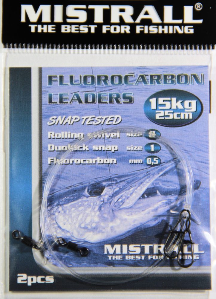 E-shop Mistrall Fluorocarbonový návazec 2ks - 25cm 15kg,Mistrall Fluorocarbonový návazec 2ks - 25cm 15kg