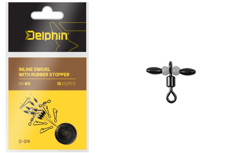E-shop Delphin Obratlík Inline Swivel with Rubber Stopper,Delphin Obratlík Inline Swivel with Rubber Stopper