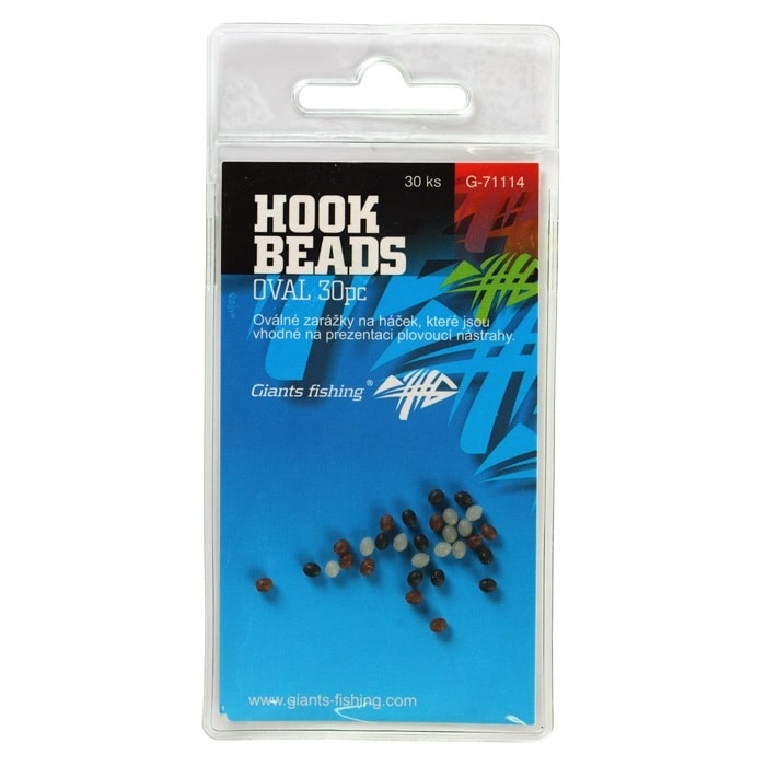 Fotografie Giants fishing Zarážka na háček Hook Beads Oval, 30ks