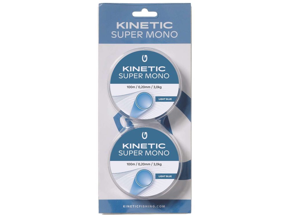 Fotografie Kinetic Vlasec Super Mono Light Blue 2x100m - 0,50mm/17,3kg