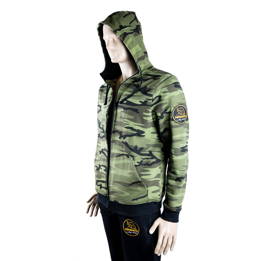 E-shop Mikbaits Rybářská Mikina Zip up camou - L,Mikbaits Rybářská Mikina Zip up camou - L