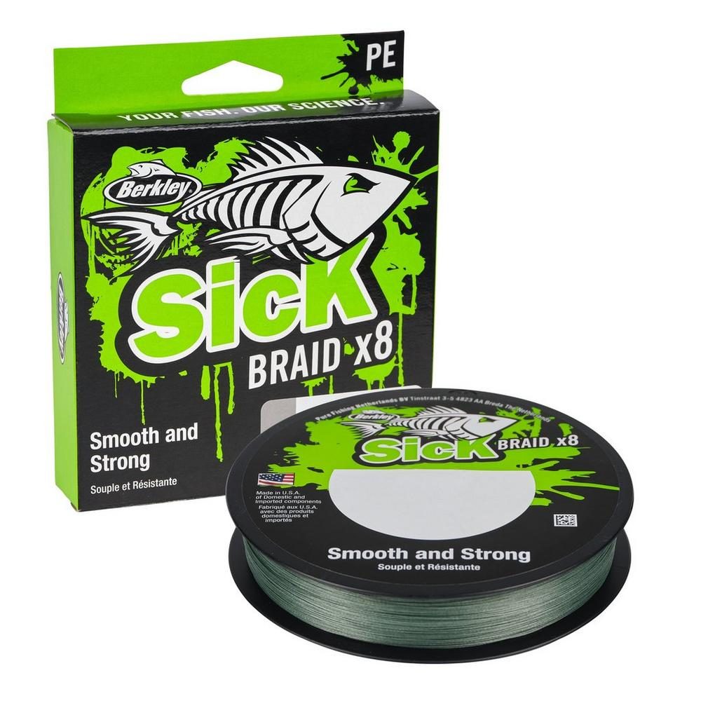 E-shop Berkley Šňůra Sick Braid Moss Green 150m - 0,06mm 5,4kg,Berkley Šňůra Sick Braid Moss Green 150m - 0,06mm 5,4kg