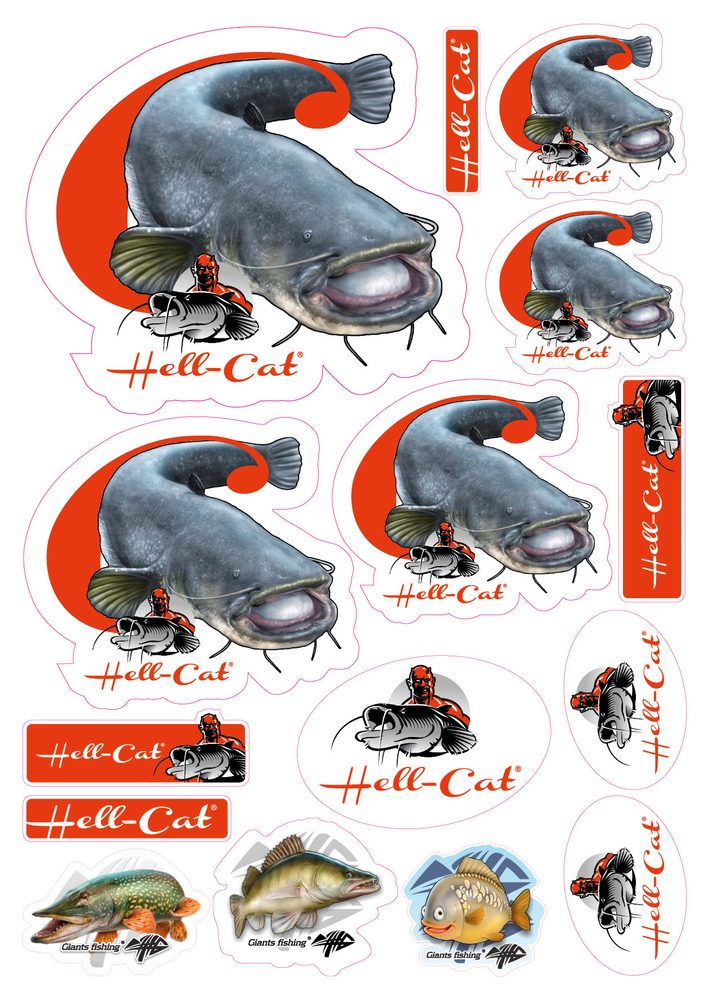 Hell-Cat Mix nálepek Sumec 15ks,Hell-Cat Mix nálepek Sumec 15ks