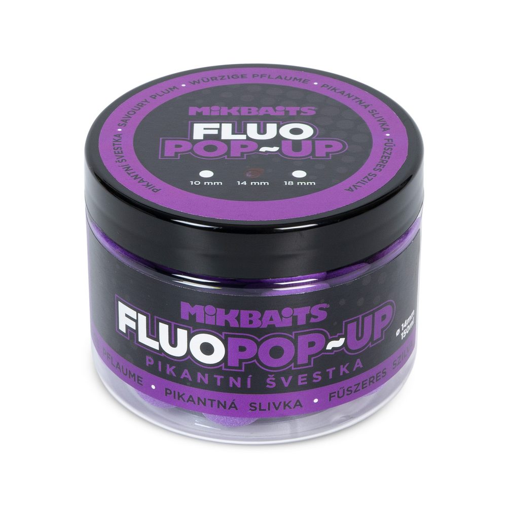E-shop Mikbaits Plovoucí fluo boilie 14mm 150ml - Pikantní Švestka,Mikbaits Plovoucí fluo boilie 14mm 150ml - Pikantní Švestka