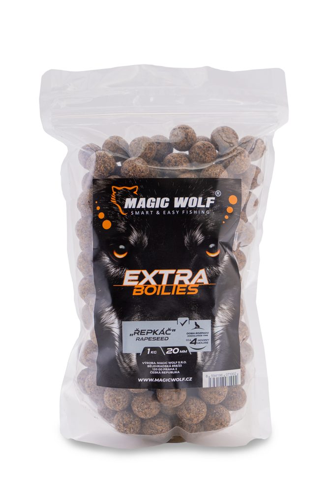 Magic Wolf Boilies Extra 1kg - Řepkáč 20mm,Magic Wolf Boilies Extra 1kg - Řepkáč 20mm