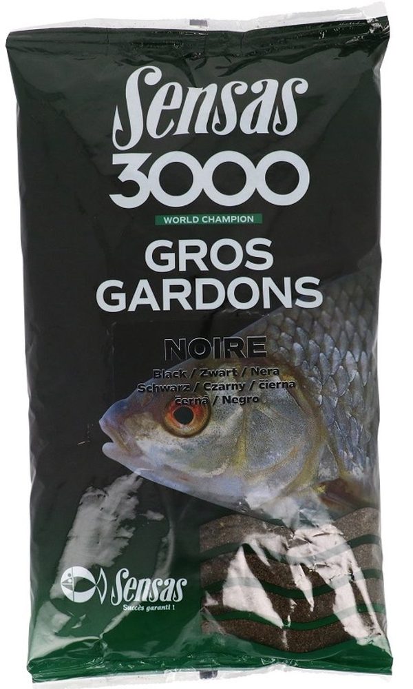 E-shop Sensas Krmítková směs 3000 1kg - Gros Gardons Black (velká plotice-černé),Sensas Krmítková směs 3000 1kg - Gros Gardons Black (velká plotice-černé)
