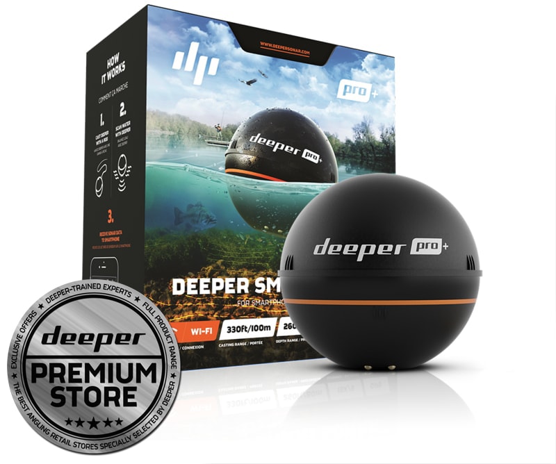 Deeper Pro+ Fishfinder nahazovací sonar - verze WiFi s GPS