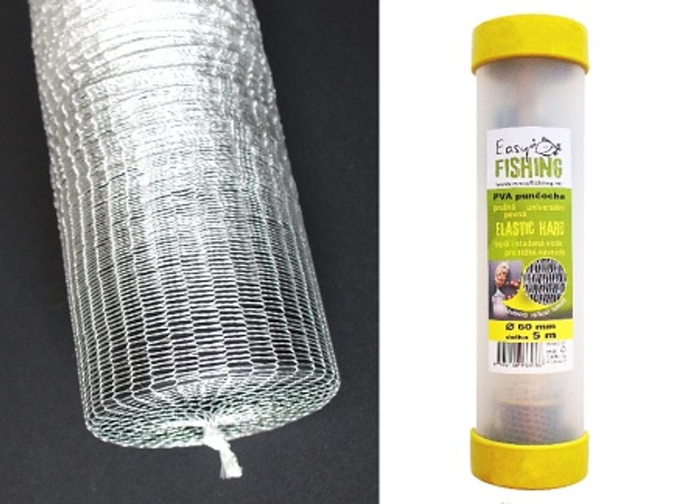 Easy Fishing PVA punčocha ELASTIC HARD 60mm komplet v tubě 7m