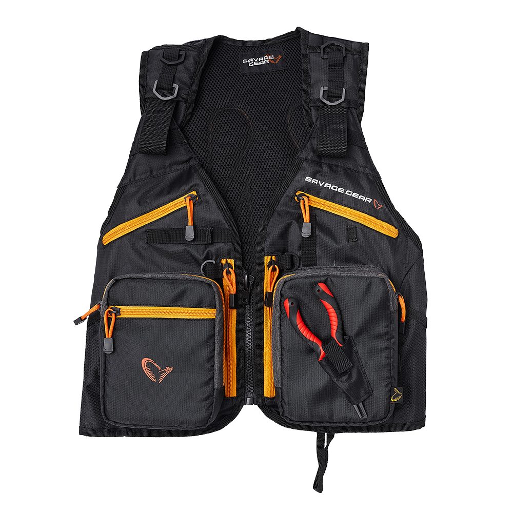 E-shop Savage Gear Přívlačová vesta Pro-Tact Spinning Vest One Size Black,Savage Gear Přívlačová vesta Pro-Tact Spinning Vest One Size Black