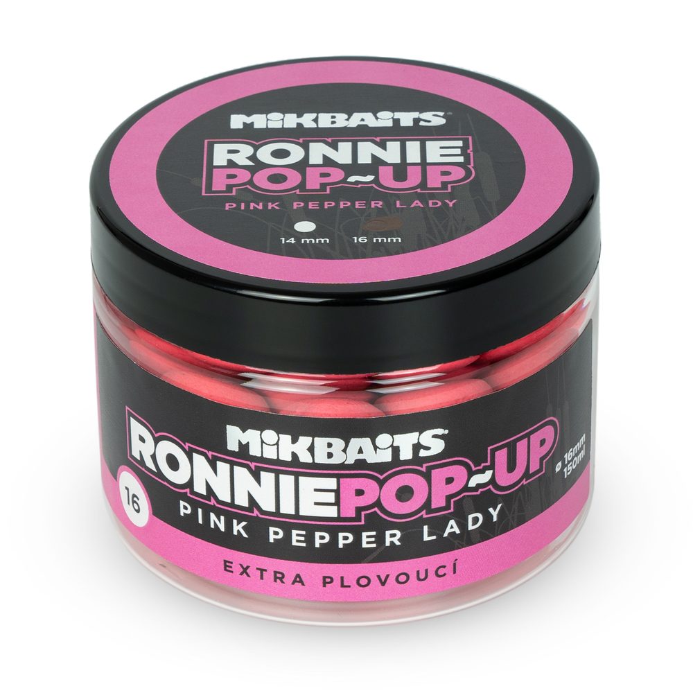 E-shop Mikbaits Ronnie pop-up 150ml - Pink Pepper Lady 16mm,Mikbaits Ronnie pop-up 150ml - Pink Pepper Lady 16mm