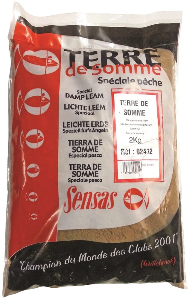 Sensas Hlína Terre de Somme stojatá voda 2kg - Hlína 2kg