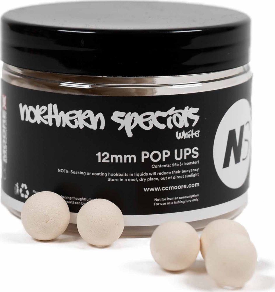 E-shop CC Moore Plovoucí boilie NS1 Pop Ups White - 12mm 55ks,CC Moore Plovoucí boilie NS1 Pop Ups White - 12mm 55ks