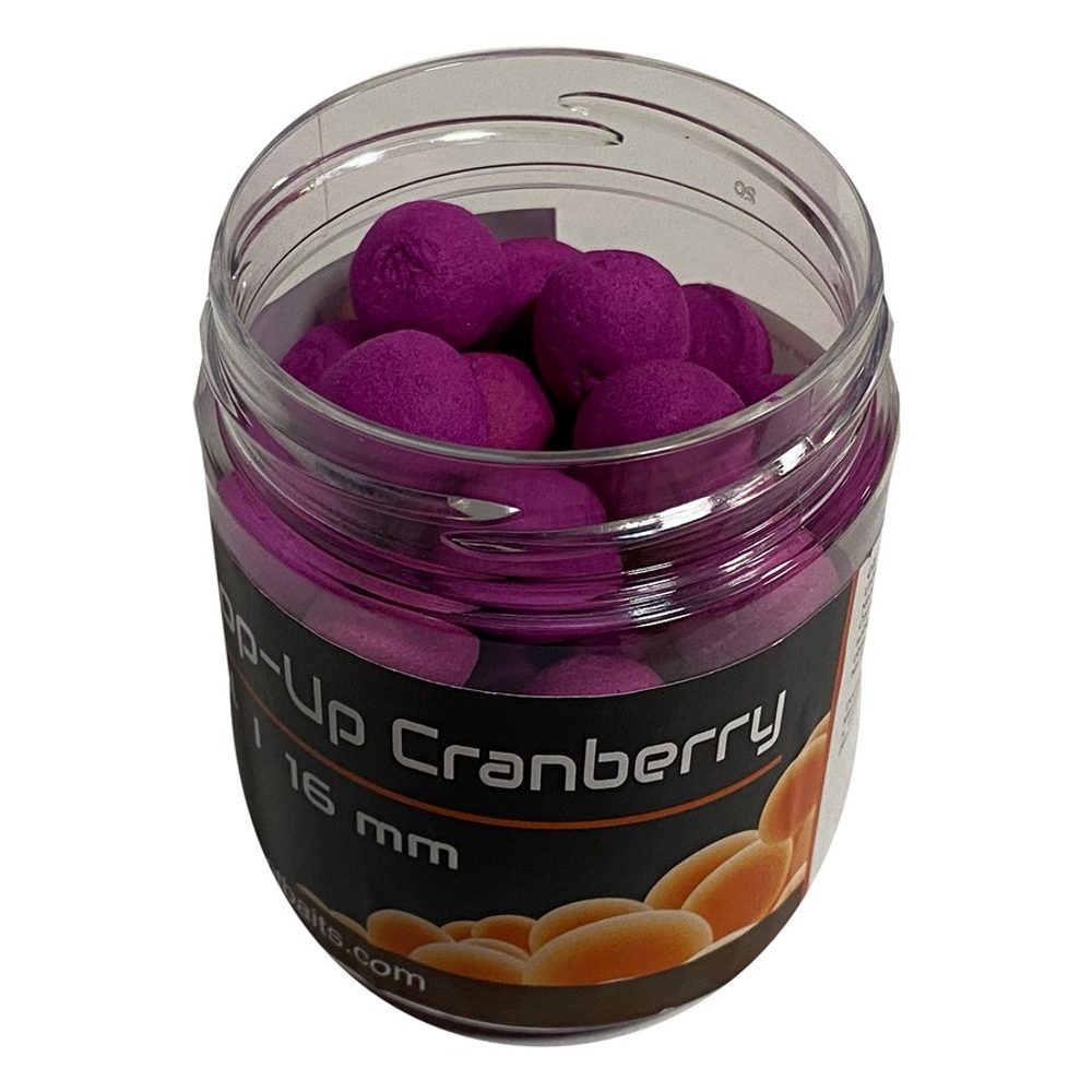 Fotografie Mastodont Baits Fluo Pop-Up Boilies 16mm 200ml - Cranberry