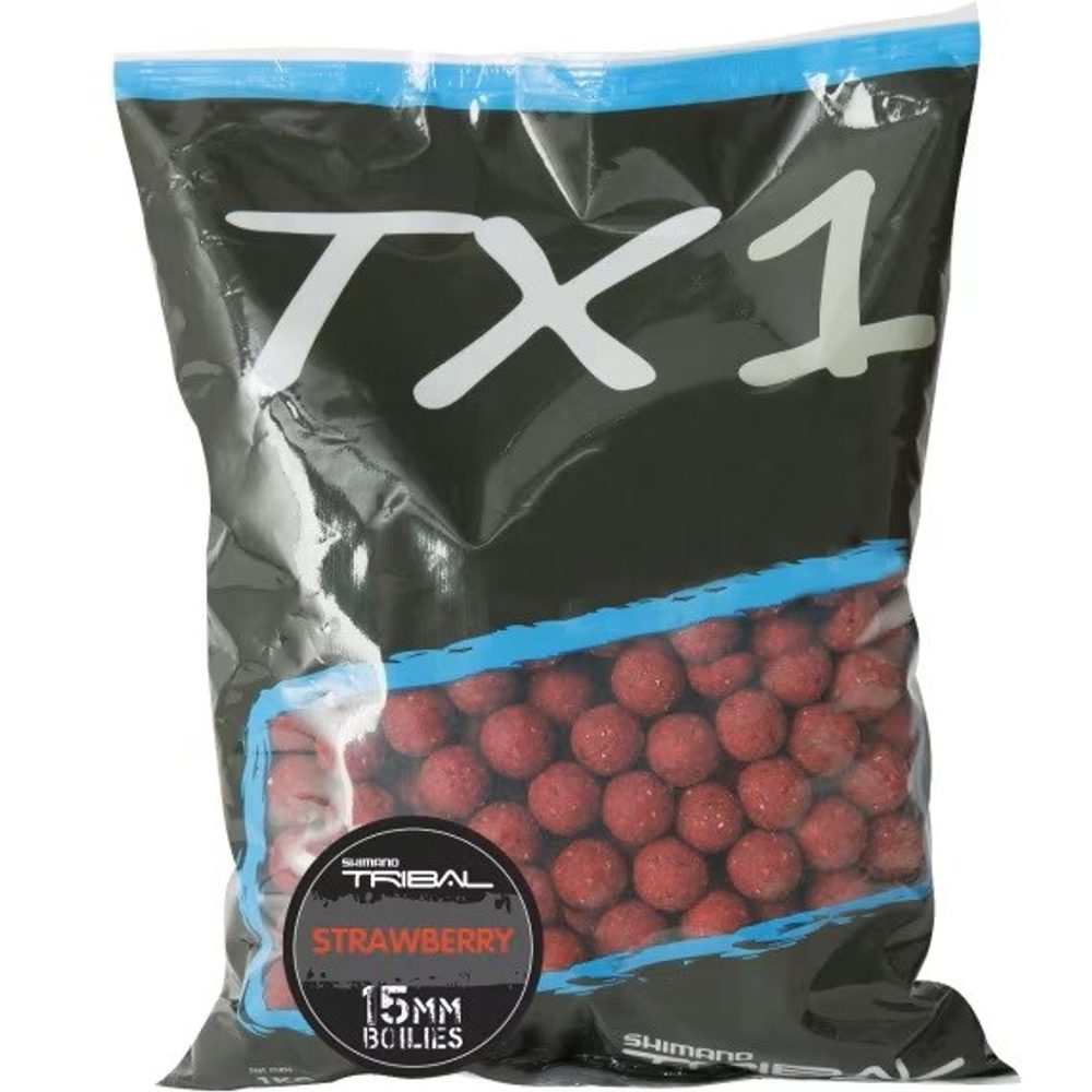 Shimano Boilies TX1 Strawberry - 20mm  1kg,Shimano Boilies TX1 Strawberry - 20mm  1kg