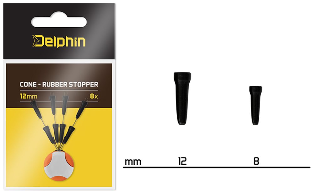 E-shop Delphin Stoper Cone Rubber Stopper 8ks - 12mm,Delphin Stoper Cone Rubber Stopper 8ks - 12mm