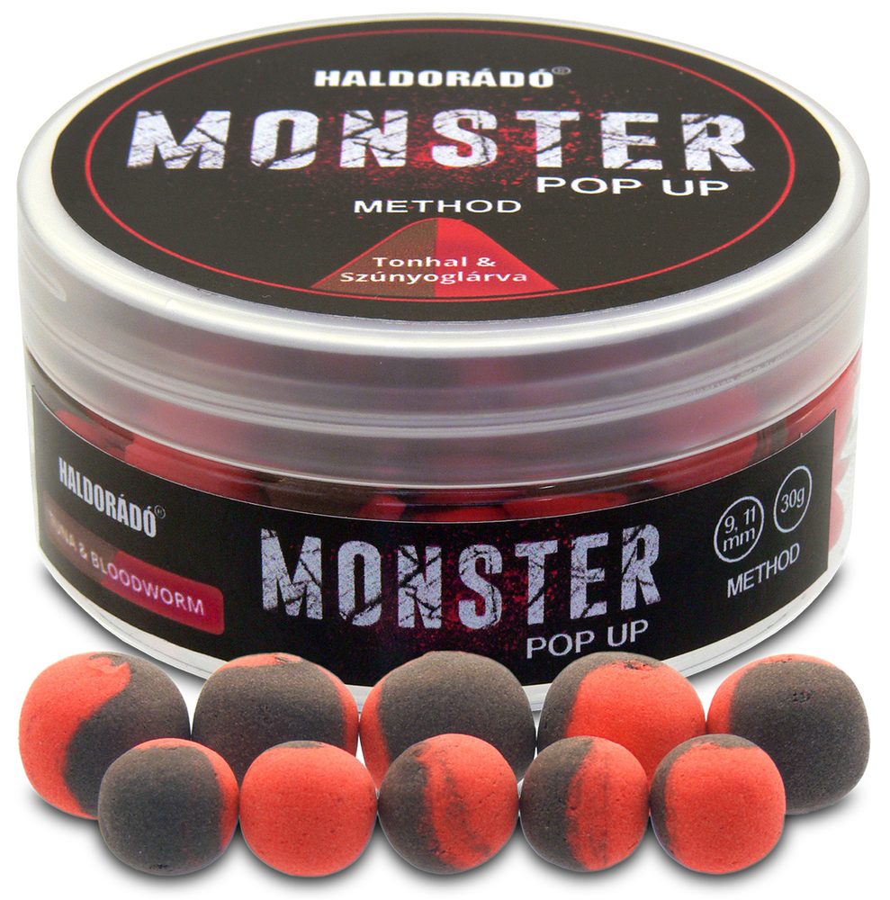Haldorádó Pop-Up Boilies Method Monster 9+11mm 30g - Tuňák/Patentka